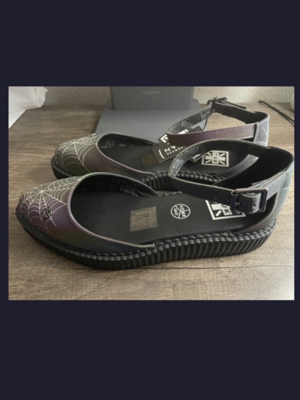 Midnight Chameleon Spiderweb Glow Sandal